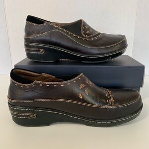 L'ATISTE Dark Brown Leather Slip-On Loafers